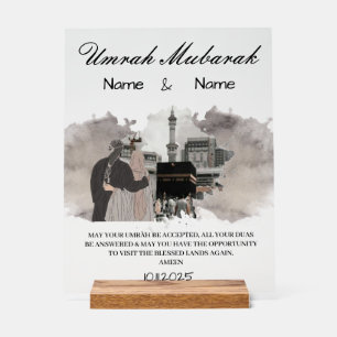 Umrah Mubarak Geschenk Acrylschild