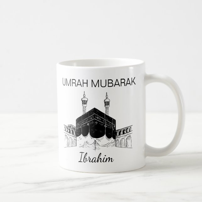 Umrah Mubarak Hajj Mubarak Kaabah Name Tasse (Rechts)