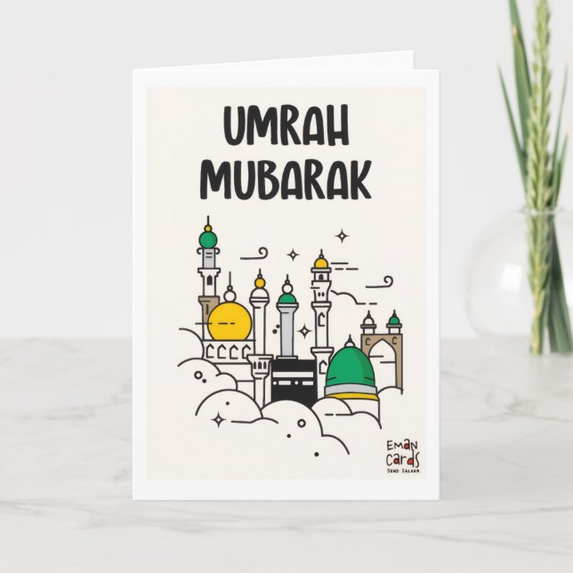 Umrah Mubarak Karte (Vorderseite)