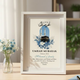 Umrah Mubarak Personalisierte Islamische Wandkunst Poster