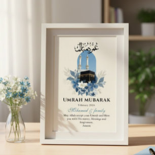 Umrah Mubarak Personalisierte Islamische Wandkunst Poster
