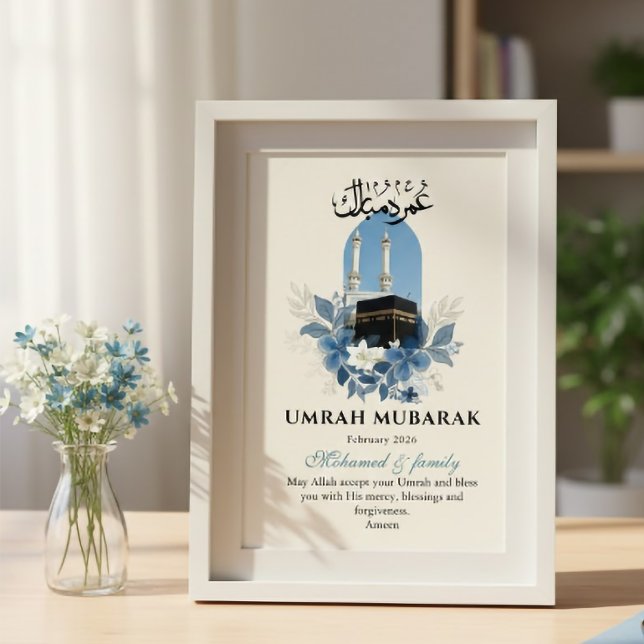 Umrah Mubarak Personalized Islamic Wall Art Poster (Von Creator hochgeladen)