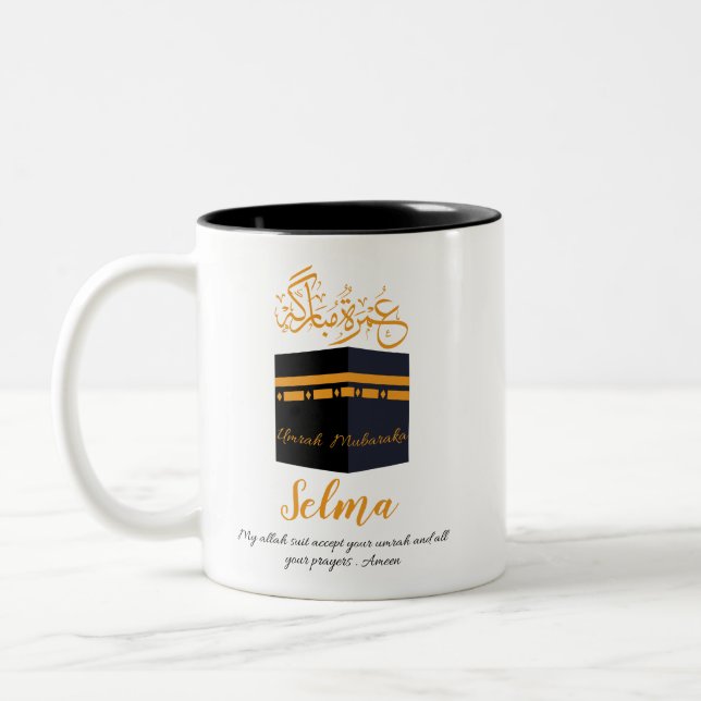 umrah Mubarak Zweifarbige Tasse (Links)