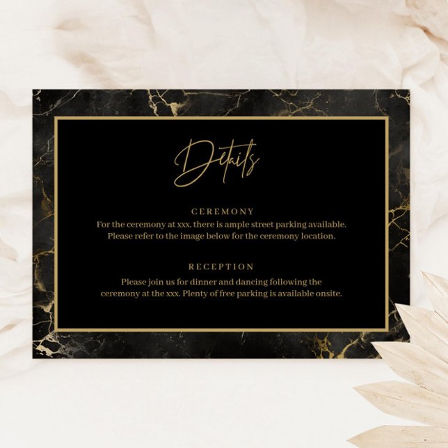 Umrandungskarte aus schwarzem Marmor Einladung (Von Creator hochgeladen)