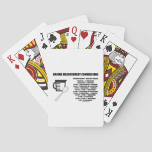 Umrechnung der Backmessung (Messung) Spielkarten