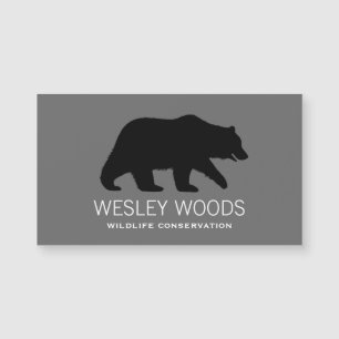 Umriss eines Grizzlybären Magnetkarte