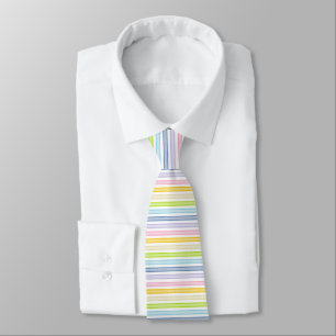 Umrissener Streifen-Pastell-Regenbogen Krawatte