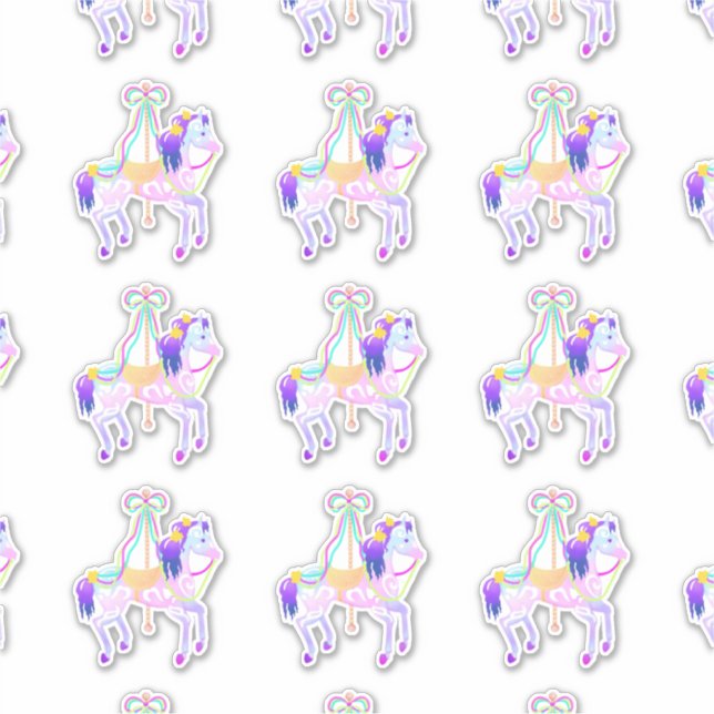 Umrissticker für Karussell (Blatt) Aufkleber (Vorderseite)