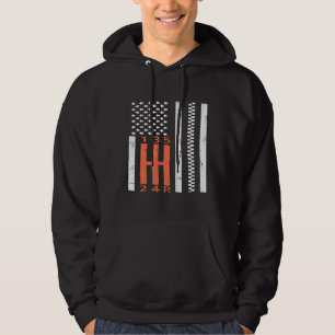 Umschalt-Amerikanische Flagge manueller Übertragun Hoodie