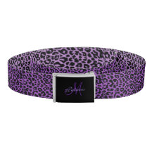 Umschaltbarer personalisierter lila Leopard-Gurt
