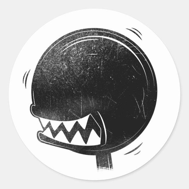 Umschaltknopf für Anhänger Runder Aufkleber (Vorderseite)