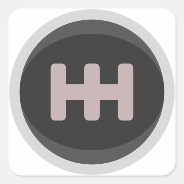 Umschalttaste Quadratischer Aufkleber (Vorderseite)