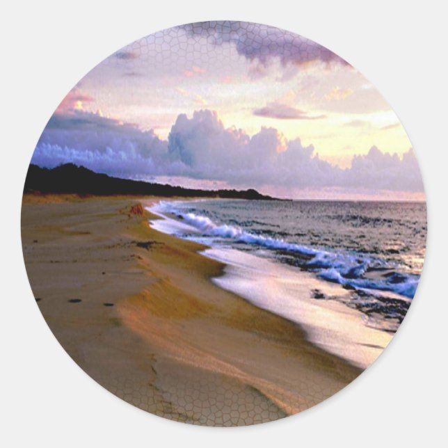 Umschlag Aufkleber am Strand (Vorderseite)