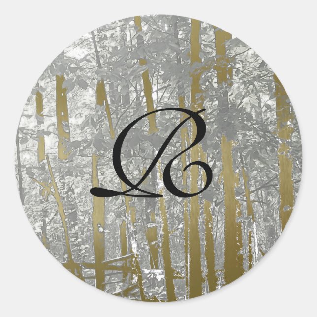 Umschlag Aufkleber aus Silber und Gold (Vorderseite)