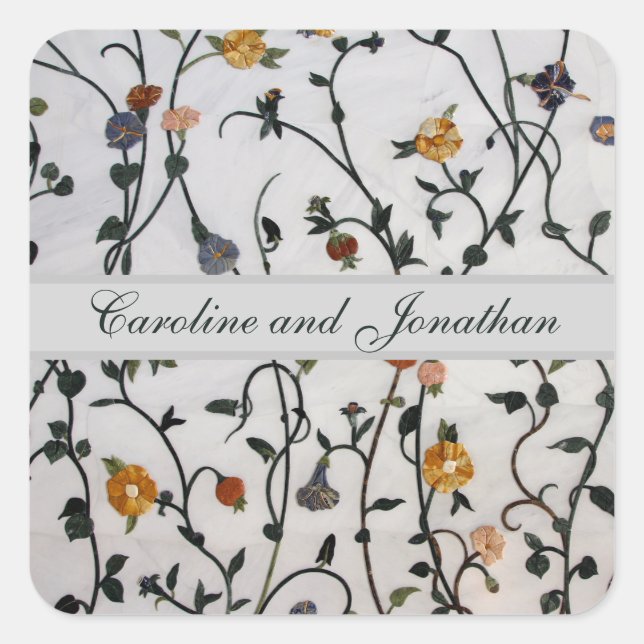 Umschlag Aufkleber der bestickten Reben (Vorderseite)