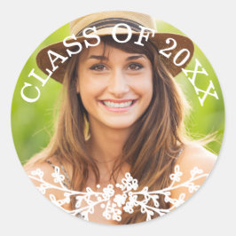 Umschlag Aufkleber der Blumenchic-Abschluss-Klasse