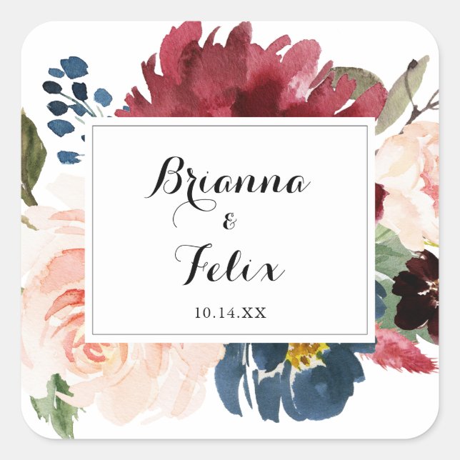 Umschlag Aufkleber der Herbstrustikalen Kalligrafi (Vorderseite)