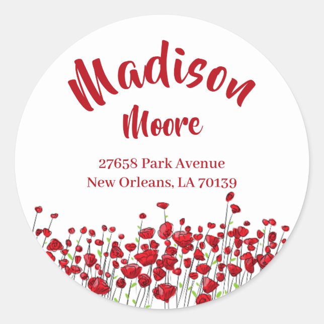 Umschlag Aufkleber der roten Pflaumen (Vorderseite)