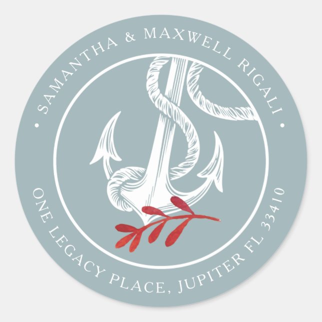 Umschlag Aufkleber der Rücksendeadresse für Meeres (Vorderseite)