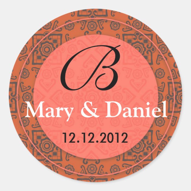 Umschlag Aufkleber für das Hochzeitmonographen (Vorderseite)