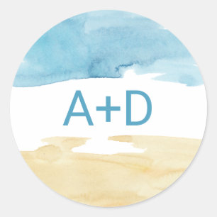 Umschlag Aufkleber für Hochzeiten im Wasser und im
