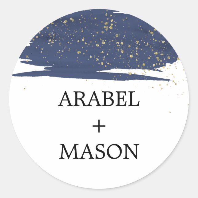 Umschlag Aufkleber für Hochzeiten von Wasser und G (Vorderseite)