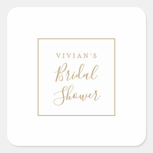 Umschlag Aufkleber für Minimalistisches Gold Braut