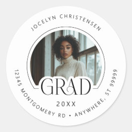 Umschlag Aufkleber für Schwarz-weiße Foto-Adresse