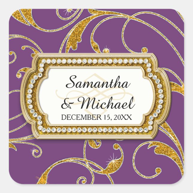 Umschlag Aufkleber Glam Old Hollywood Regency Blac (Vorderseite)