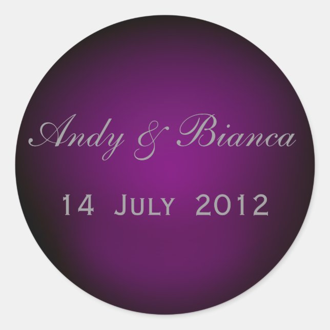 Umschlag Aufkleber in Pflaume (Vorderseite)