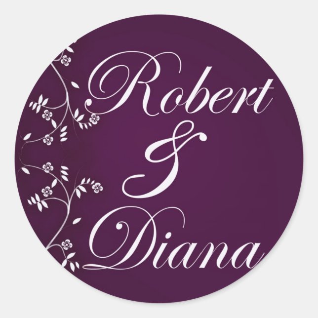 Umschlag Aufkleber in Pflaume (Vorderseite)