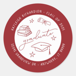 Umschlag Aufkleber mit dem Graduate