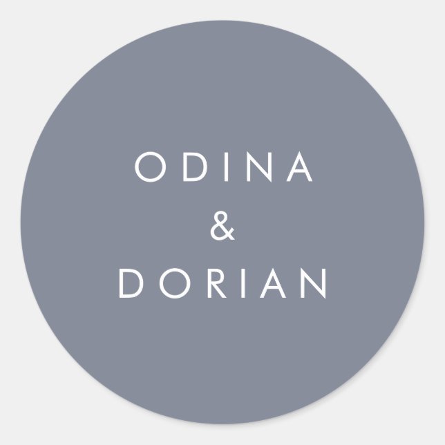 Umschlag Aufkleber mit einfachem Schiefer Blue Gra (Vorderseite)