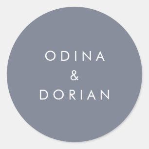 Umschlag Aufkleber mit einfachem Schiefer Blue Gra