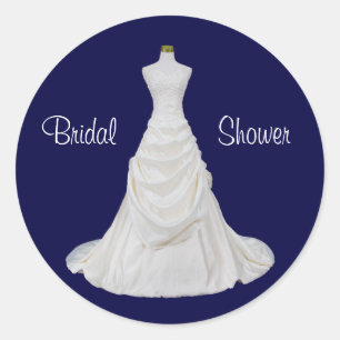 Umschlag Aufkleber Navy Blue und White Brautparty