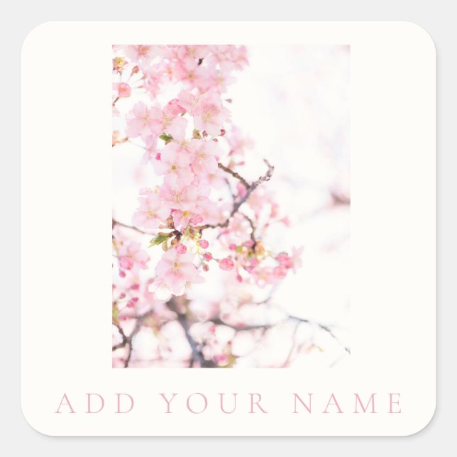 UMSCHLAG AUFKLEBER STICKER : CHERRY BLOSSOM BRANCH (Vorderseite)