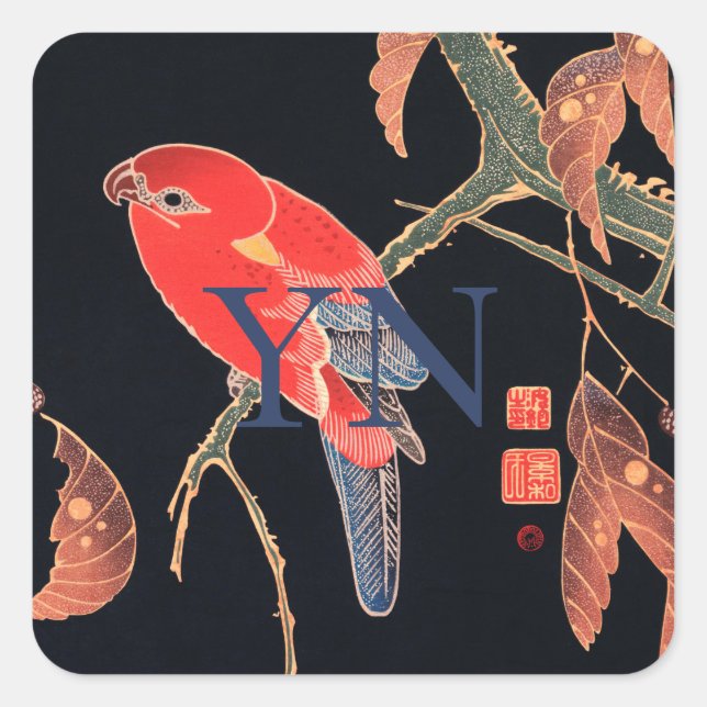 UMSCHLAG AUFKLEBER STICKER : JAPANISCHE WOODBLOCK (Vorderseite)