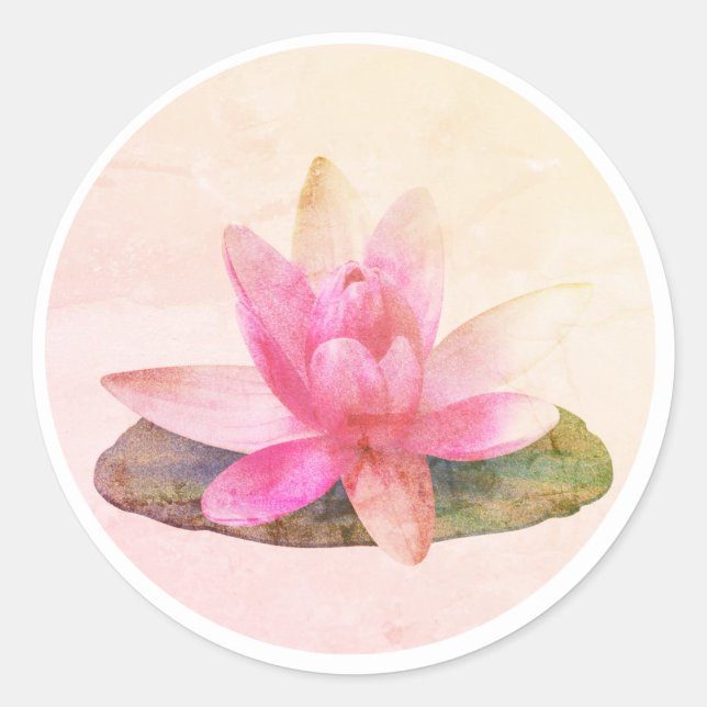 UMSCHLAG AUFKLEBER STICKER : PINK LOTUS (Vorderseite)
