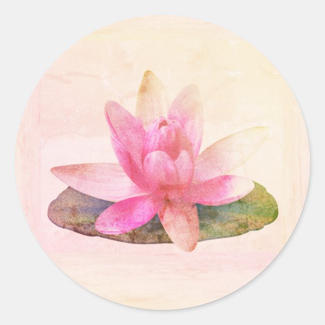 UMSCHLAG AUFKLEBER STICKER : PINK LOTUS (Vorderseite)