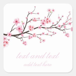 UMSCHLAG AUFKLEBER STICKER : SAKURA-BLUMENTE