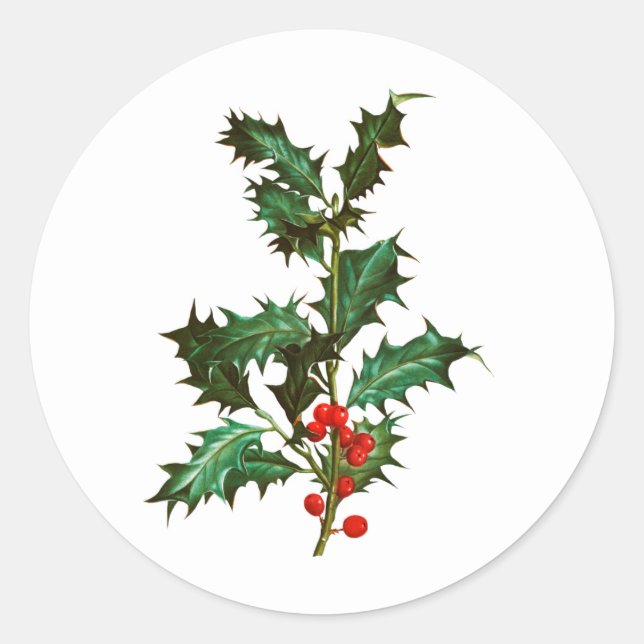 UMSCHLAG AUFKLEBER STICKER : VINTAGE CHRISTMAS HOL (Vorderseite)