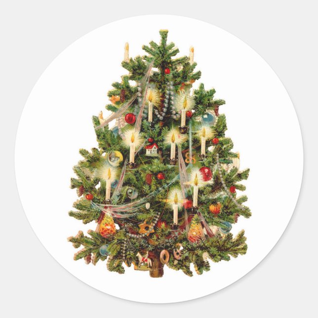 UMSCHLAG AUFKLEBER STICKER : WEINKLEINEN BAUM (Vorderseite)