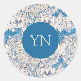 UMSCHLAG AUFKLEBER: WILLIAM MORRIS : HONEYSUCKLE RUNDER AUFKLEBER