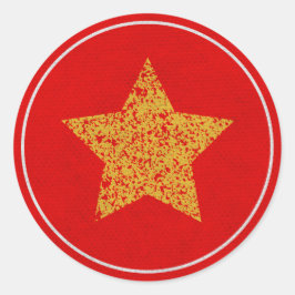 Umschlag Aufkleber zu Vintag-Star-Weihnachten