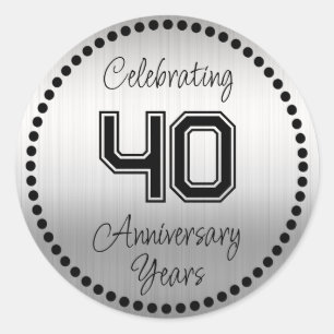 Umschlag Aufkleber zum 40. Jahrestag