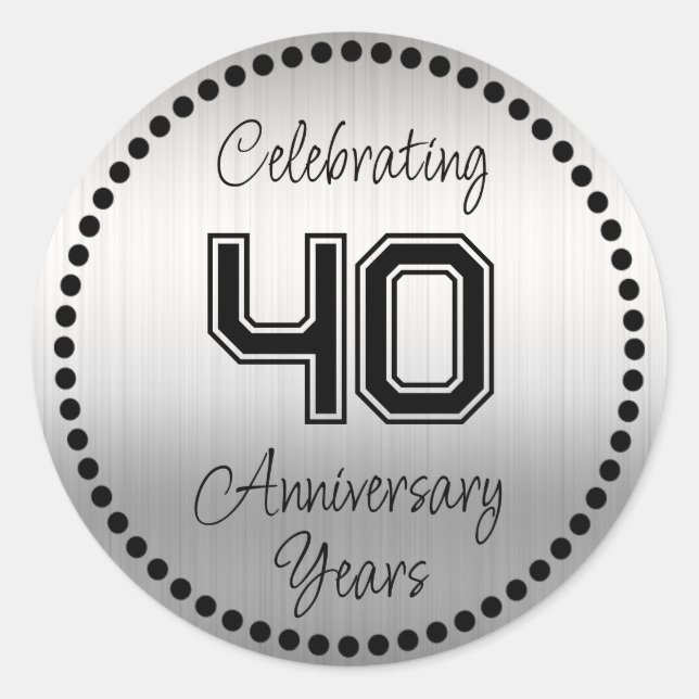 Umschlag Aufkleber zum 40. Jahrestag (Vorderseite)