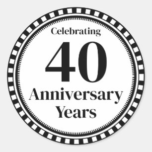 Umschlag Aufkleber zum 40. Jahrestag