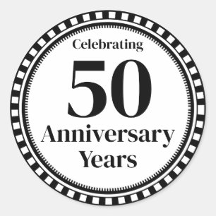 Umschlag Aufkleber zum 50. Jahrestag