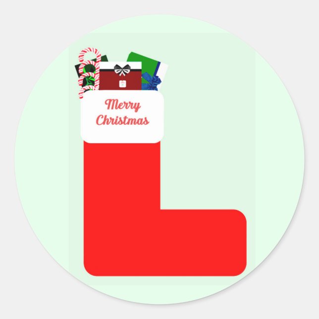 Umschlag Aufkleber zum WeihnachtsStrumpf (Vorderseite)