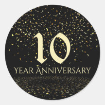 Umschlag Aufkleber zum zehnjährigen Jubiläum